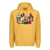 Mustard rooster coffee cups Premium Hoodie - Zillion Design Studio