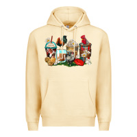 Pina Colada rooster coffee cups Premium Hoodie - Zillion Design Studio