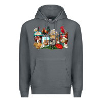 Rock rooster coffee cups Premium Hoodie - Zillion Design Studio