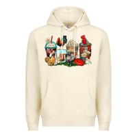 Sandshell rooster coffee cups Premium Hoodie - Zillion Design Studio