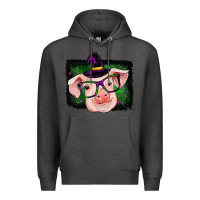 Charcoal Heather pig halloween Premium Hoodie - RanaPortraitStore