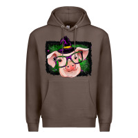 Coffee pig halloween Premium Hoodie - RanaPortraitStore
