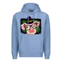 Colony Blue pig halloween Premium Hoodie - RanaPortraitStore