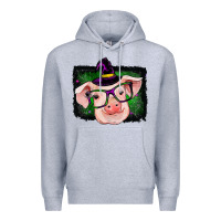 Heather Grey pig halloween Premium Hoodie - RanaPortraitStore