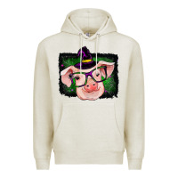 Oatmeal Heather pig halloween Premium Hoodie - RanaPortraitStore