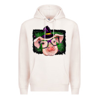 Pale Pink pig halloween Premium Hoodie - RanaPortraitStore