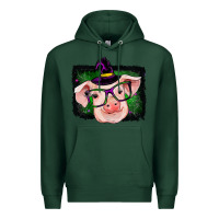 Sports Green pig halloween Premium Hoodie - RanaPortraitStore