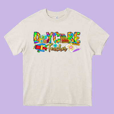 Daycare Teacher Heavy Core Tee Designed By Cowhidedigitalart