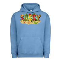 Pigment Pebble Blue sassy beach Urban Hoodie - texasbilliewilder