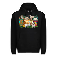 Black goats coffee cups Premium Hoodie - Zillion Design Studio
