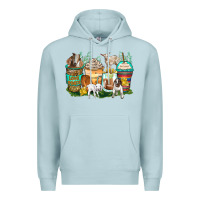 Blue Mist goats coffee cups Premium Hoodie - Zillion Design Studio