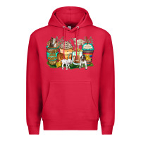 Cardinal goats coffee cups Premium Hoodie - Zillion Design Studio