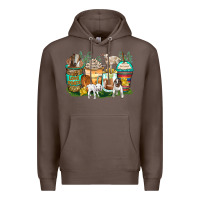 Coffee goats coffee cups Premium Hoodie - Zillion Design Studio
