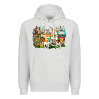 Dove Grey goats coffee cups Premium Hoodie - Zillion Design Studio