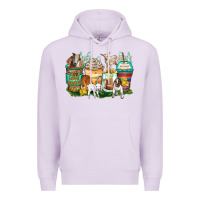 Lilac goats coffee cups Premium Hoodie - Zillion Design Studio