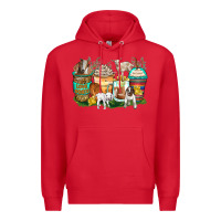Red goats coffee cups Premium Hoodie - Zillion Design Studio