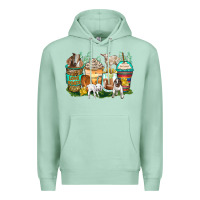 Seafoam goats coffee cups Premium Hoodie - Zillion Design Studio