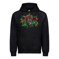 Black Christmas highland calf Urban Hoodie - RanaPortraitStore