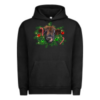 Pigment Black Christmas highland calf Urban Hoodie - RanaPortraitStore