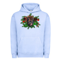 Pigment Grape Ice Christmas highland calf Urban Hoodie - RanaPortraitStore