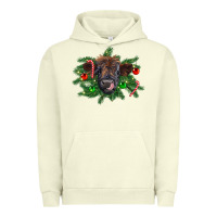 Pigment Pistachio Christmas highland calf Urban Hoodie - RanaPortraitStore