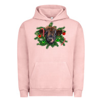 Pigment Salmon Christmas highland calf Urban Hoodie - RanaPortraitStore