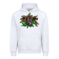 White Christmas highland calf Urban Hoodie - RanaPortraitStore