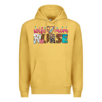 Antique Gold wife mom nurse Premium Hoodie - texasbilliewilder