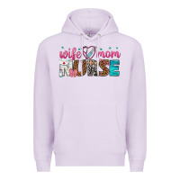 Lilac wife mom nurse Premium Hoodie - texasbilliewilder