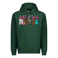 Sports Green wife mom nurse Premium Hoodie - texasbilliewilder