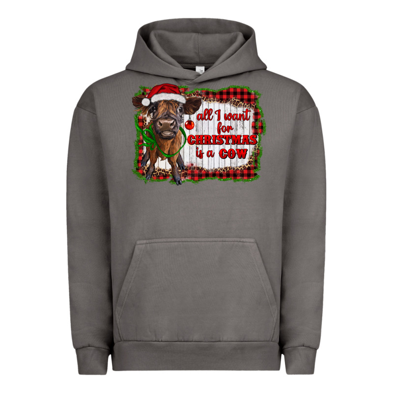All I Want For Christmas Is A Cow Highland Calf Urban Hoodie by RanaPortraitStore | Teevron