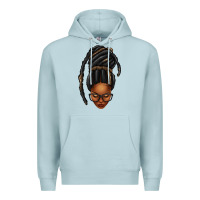 Blue Mist afro woman faux jumbo locs Premium Hoodie - texasbilliewilder