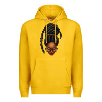Lemon afro woman faux jumbo locs Premium Hoodie - texasbilliewilder