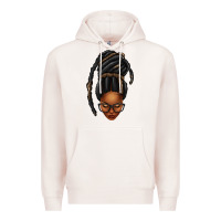 Pale Pink afro woman faux jumbo locs Premium Hoodie - texasbilliewilder