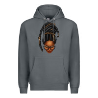Rock afro woman faux jumbo locs Premium Hoodie - texasbilliewilder