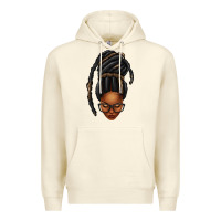 Sandshell afro woman faux jumbo locs Premium Hoodie - texasbilliewilder