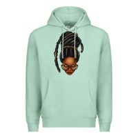 Seafoam afro woman faux jumbo locs Premium Hoodie - texasbilliewilder