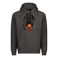 Smoke afro woman faux jumbo locs Premium Hoodie - texasbilliewilder
