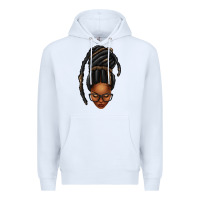 White afro woman faux jumbo locs Premium Hoodie - texasbilliewilder