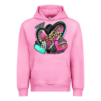 Fuchsia Pink race hearts Urban Hoodie - Zillion Design Studio