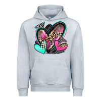 Heather Grey race hearts Urban Hoodie - Zillion Design Studio