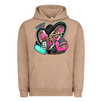 Pigment Burro race hearts Urban Hoodie - Zillion Design Studio
