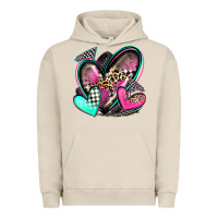 Pigment French Oak race hearts Urban Hoodie - Zillion Design Studio