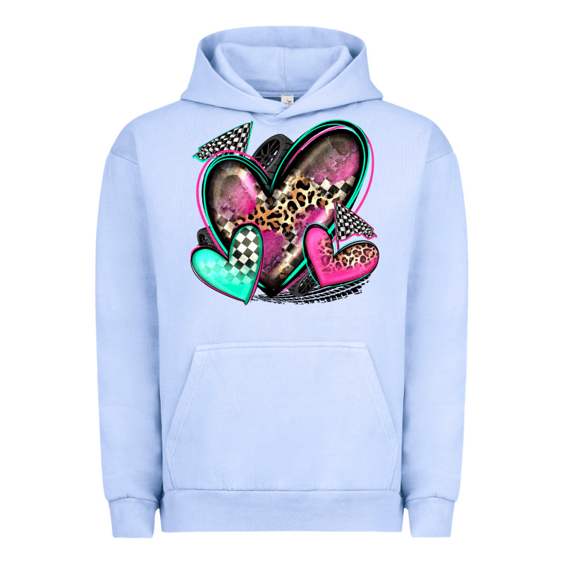 Race Hearts Urban Hoodie by Zillion Design Studio | Teevron