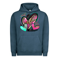 Pigment Midnight Navy race hearts Urban Hoodie - Zillion Design Studio