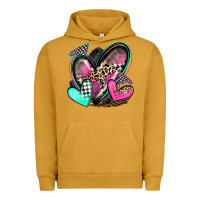 Pigment Peanut Butter race hearts Urban Hoodie - Zillion Design Studio