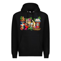 Black dominican republic coffee cups Premium Hoodie - Zillion Design Studio