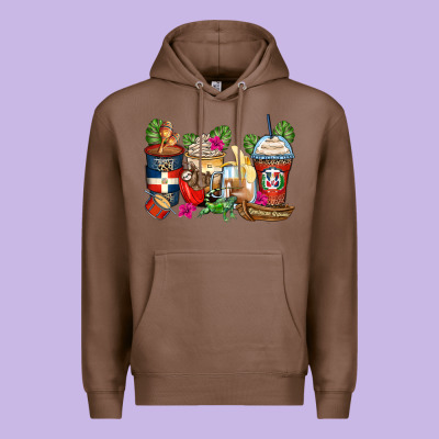 Dominican Republic Coffee Cups Premium Hoodie Designed By Zillion Design Studio