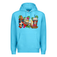 Ocean Blue dominican republic coffee cups Premium Hoodie - Zillion Design Studio