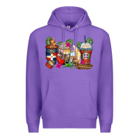Purple dominican republic coffee cups Premium Hoodie - Zillion Design Studio